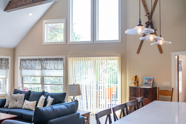 home construction with large window installation