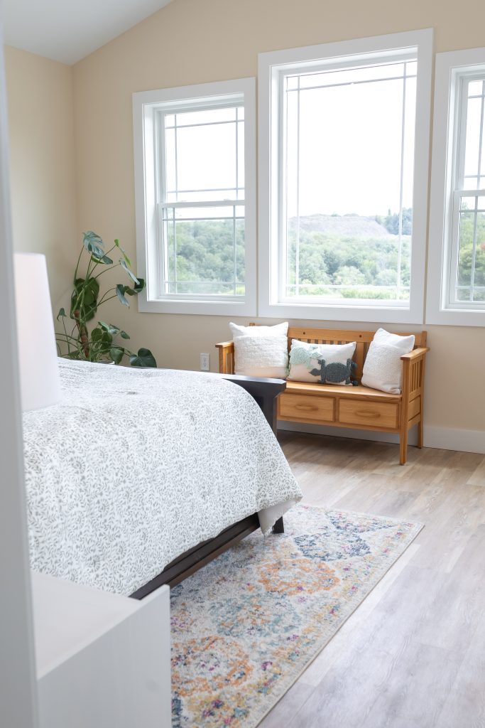 window installation in new bedroom construction