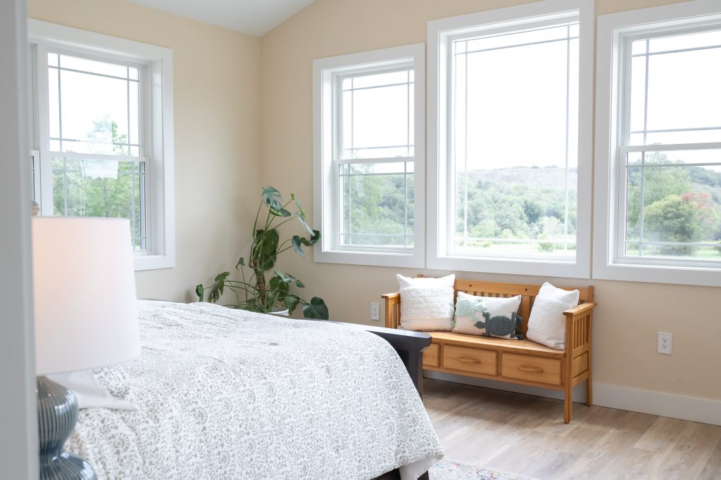 bedroom design with window installation