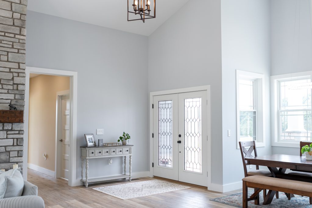 Custom interior with prairie grilled windows in Lenoxville