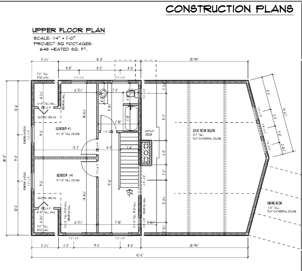 Burke - upper floor plan blueprint