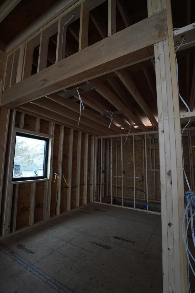 Interior after structure and foundation were installed