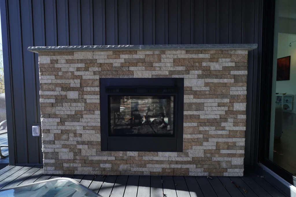 outdoor fireplace