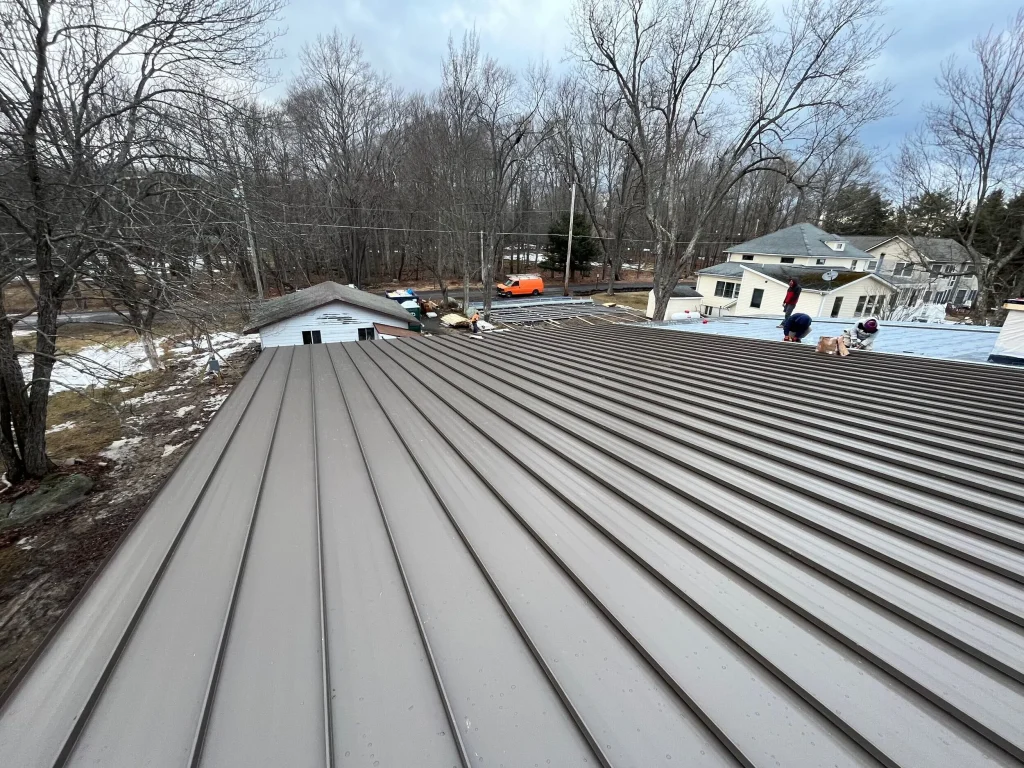 new metal roof installed