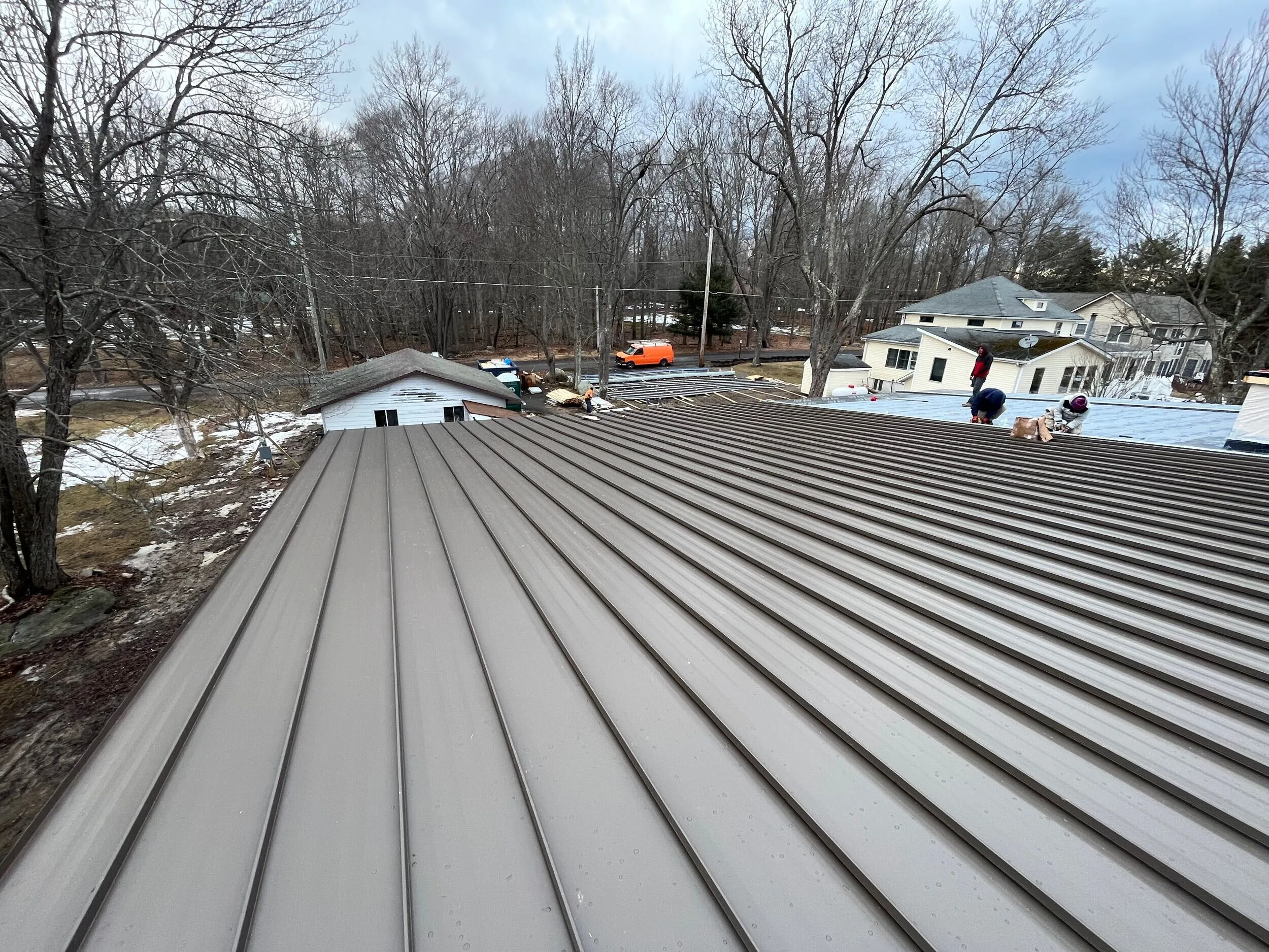 new metal roof installed