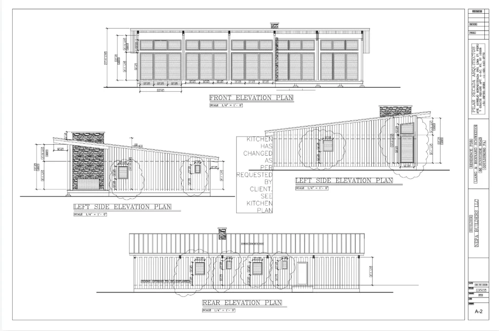 Blueprint of new home exterior design