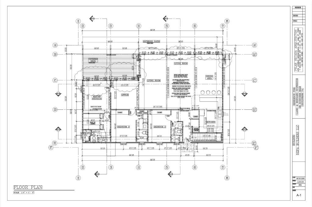 Blueprint of New Home interior design