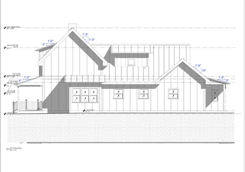 Exterior blueprint