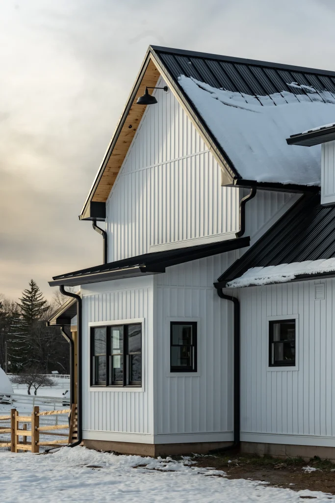exterior siding and roofing of new home construction