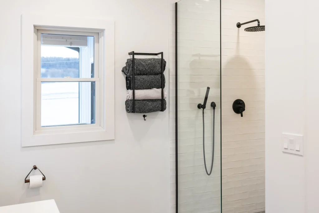 second shower installation in new home construction