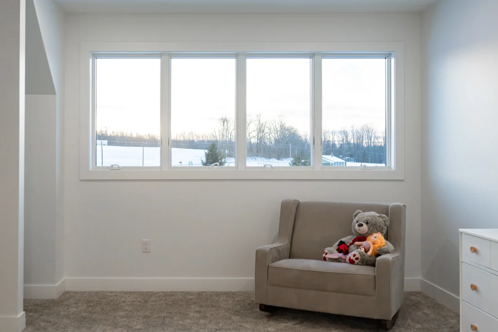 Fixed windows in new construction home